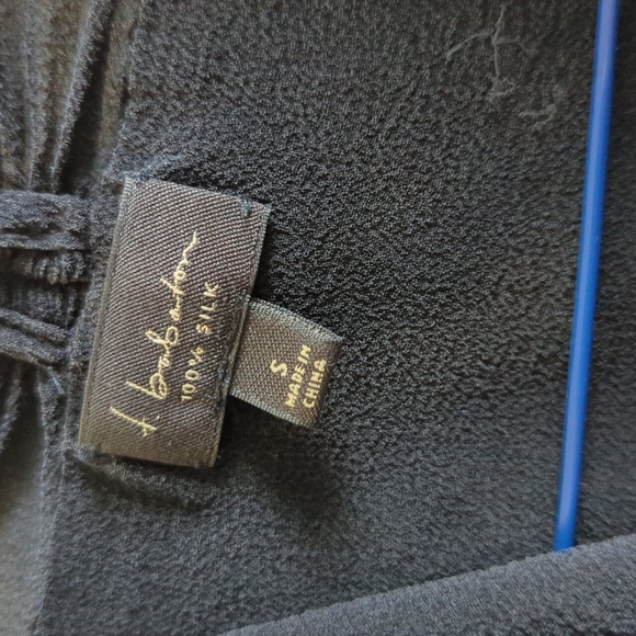 T Babaton black silk shirt with ruffles - Picture 3 of 5